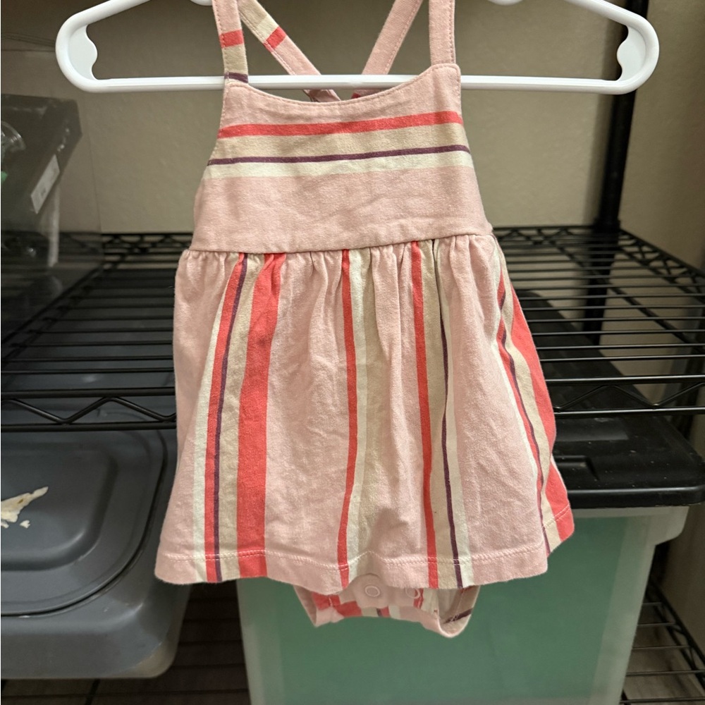Striped Pink Baby Romper